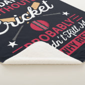 Dag zonder cricket Funny Sports Sherpa Deken (3/4)