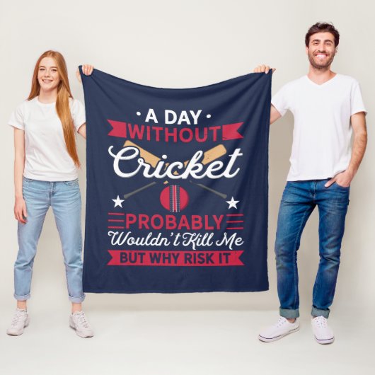 Dag Zonder Cricket Grappige Sport Fleece Deken (In situ)
