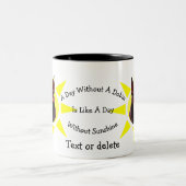 Dag zonder Dobie Cute Doberman Persoonlijk Tweekleurige Koffiemok (Center)