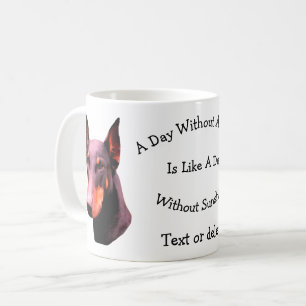 Dag zonder Dobie Doberman Persoonlijk Koffiemok
