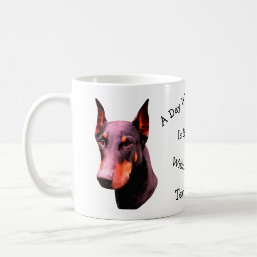 Dag zonder Dobie Doberman Persoonlijk Koffiemok (Links)