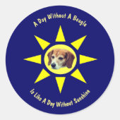 Dag zonder Hondenliefhebbers Ronde Sticker (Voorkant)