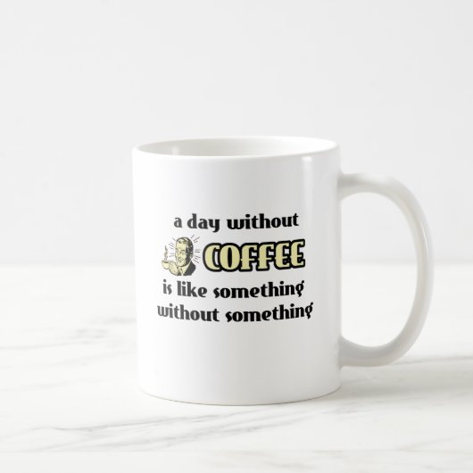 Dag Zonder Koffie Grappige Mok Humor (Rechts)