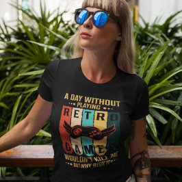 Dag zonder retro games - Grappig videogame T-shirt