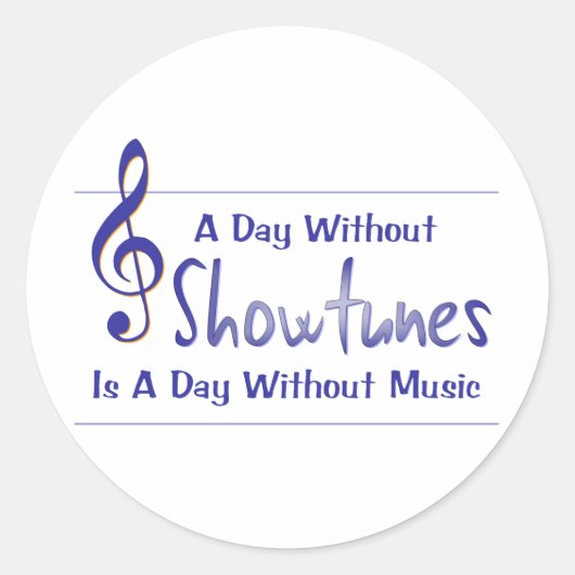 Dag zonder Showtune Stickers (Voorkant)