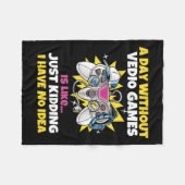Dag Zonder Videogames Is Also Grappig Videogame Sp Fleece Deken (Voorkant (Horizontaal))