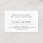 Dag Zorgverlener met Foto van de Houder Visitekaartje (Achterkant)