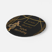 Dag zwart goud 1920 in kunstdecostijl papieren bordje (Gekanteld)