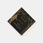 Dag zwart goud 1920 in kunstdecostijl servet (Hoek)