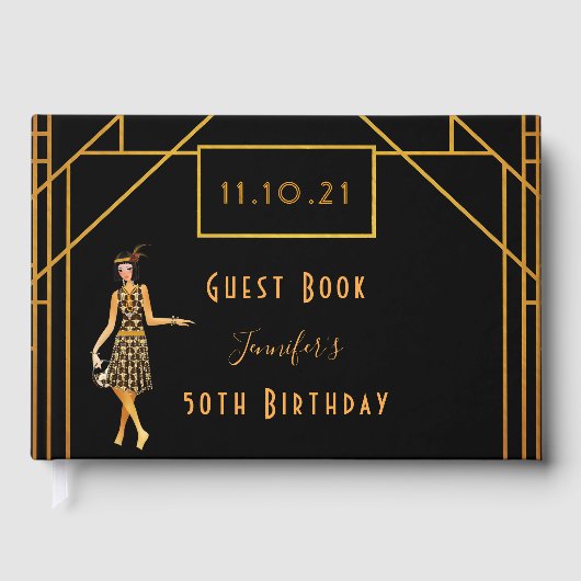 Dag zwart goud in de kunstdeco van de 20ste eeuw gastenboek (Voorkant)