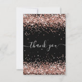 Dag zwart roos goud glitter stof bedankt (Voorkant)