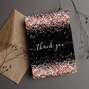 Dag zwart roos goud glitter stof bedankt