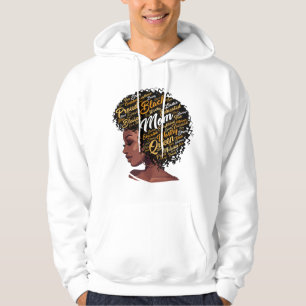 Dag Zwarte Moeder Koningin Afro Afrikaanse Vrouw Hoodie