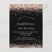 Dag zwarte roos goudfeest briefkaart (Voorkant)