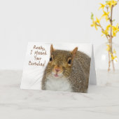 Dagavond, Belated, Squirrel verrast Kaart (Gele Bloem)