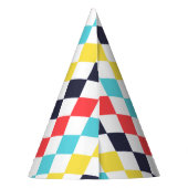 Dagavond kleurrijke diamant feesthoedjes (Achterkant)