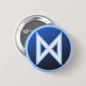 Dagaz Daeg Rune Ronde Button 5,7 Cm (Voorkant /achterkant)