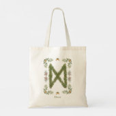 Dagaz Rune in Evergreen Branches Gepersonaliseerd Tote Bag (Achterkant)