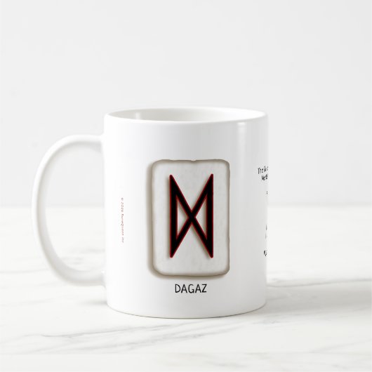 Dagaz RuneStone 11 oz. Mok (Links)