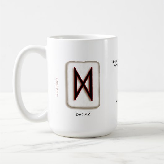 Dagaz RuneStone 15 oz. Mok (Links)