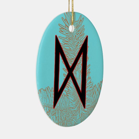 Dagaz Viking Rune Yule Ornament - Doorbraak! (Rechts)