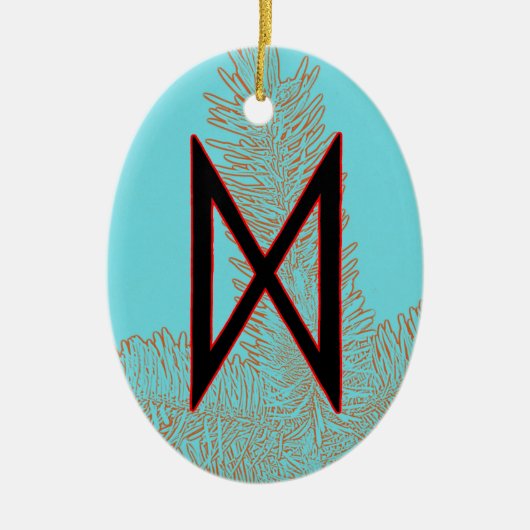Dagaz Viking Rune Yule Ornament - Doorbraak! (Voorkant)