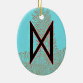 Dagaz Viking Rune Yule Ornament - Doorbraak! (Achterkant)