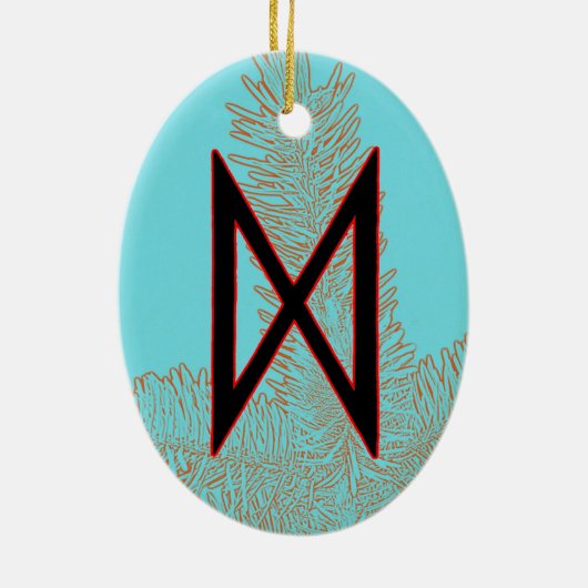 Dagaz Viking Rune Yule Ornament - Doorbraak! (Achterkant)