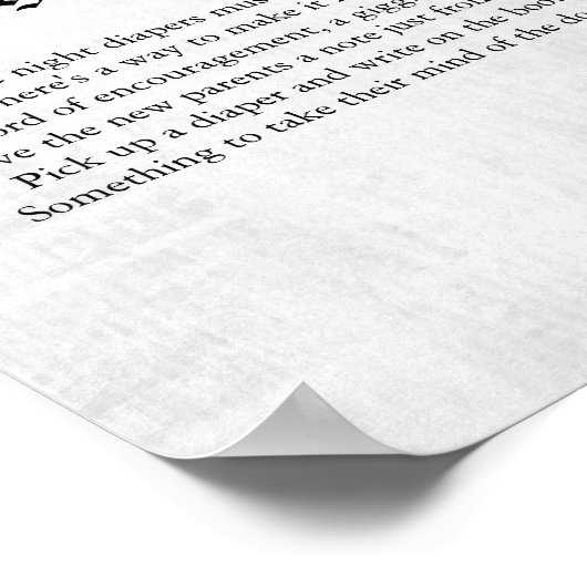 Dagblad Baby shower Late night Diapers Poster (Hoek)