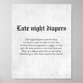 Dagblad Baby shower Late night Diapers Poster (Voorkant)