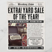 Dagblad Event Flyer | Retro Community Yard verkoop (Voorkant)