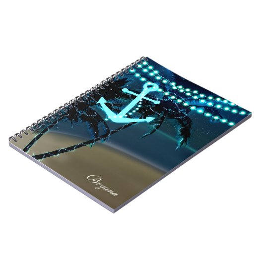 Dagblad Notitieboek Beach Lights voor anker- en pa (Linkerzijde)