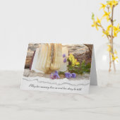 dagblad op strand en sympathie kaart (Gele Bloem)