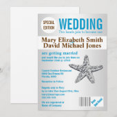 Dagblad PERSONALIZE van het strand van Starfish Kaart (Voorkant / Achterkant)