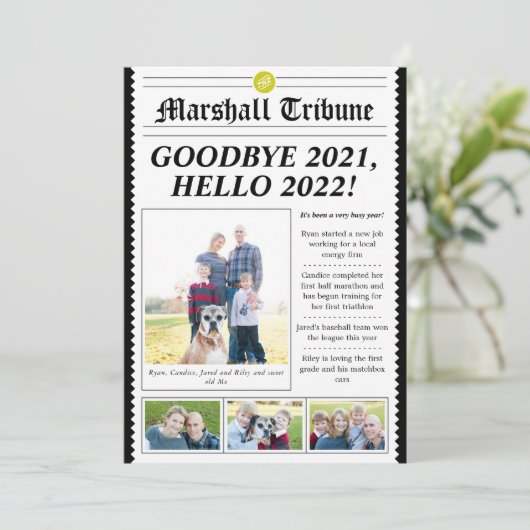 Dagblad Stijlfamilie Nieuwsbrief Feestdagenkaart (Staand voorkant)