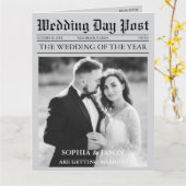 Dagblad Tijdlijn & Programma huwelijksuitnodiging (Gele Bloem)