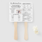 Dagblad Trouwdag Programma Trouwtijd Tijdlijn Handwaaier (Voorkant en achterkant)