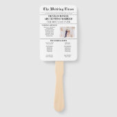 Dagblad Trouwdag Programma Trouwtijd Tijdlijn Handwaaier (Voorkant)