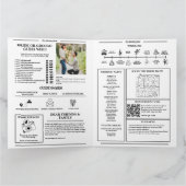 Dagblad Trouwprogramma Moderne Trouwtijdlijn Kaart (Binnen)