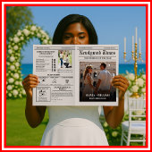 Dagblad Trouwprogramma Moderne Trouwtijdlijn Kaart