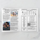 Dagblad Trouwprogramma Moderne Trouwtijdlijn Kaart (Binnen)