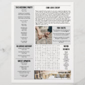 Dagblad Trouwprogramma Tijdlijn Info Reisschema Flyer (Achterkant)