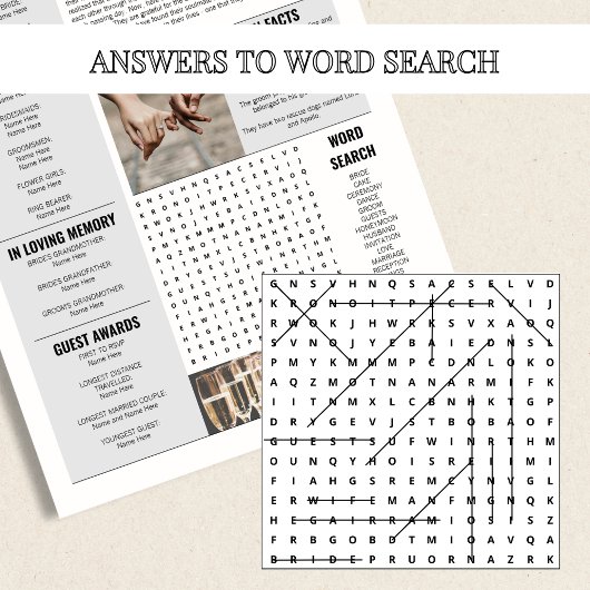 Dagblad Trouwprogramma Tijdlijn Info Reisschema Flyer