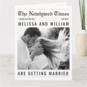 Dagblad Trouwprogramma Tijdlijn Infographic Kaart (Voorkant)