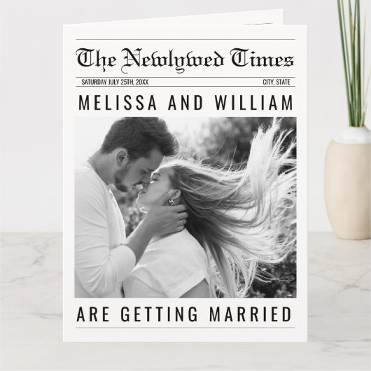 Dagblad Trouwprogramma Tijdlijn Infographic Kaart (Voorkant)