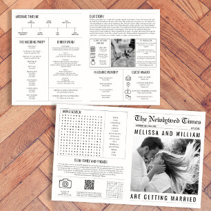 Dagblad Trouwprogramma Tijdlijn Infographic Kaart