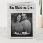 Dagblad Trouwprogramma Vintage Trouwtijdlijn Kaart (Voorkant)