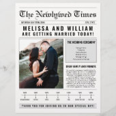 Dagblad Trouwprogramma Word Zoeken Tijdlijn Flyer (Voorkant)