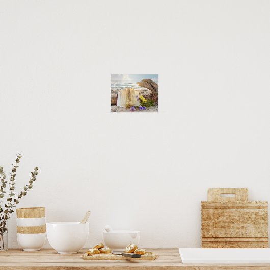 dagblad van het dagblad " strand driftwood " poster (Keuken)