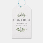 Dagbladbruin van de moderne waterverf cadeaulabel (Voorkant)